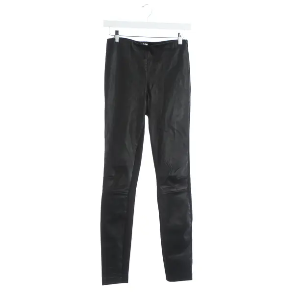 Pants, in Black, Leather, Karl Lagerfeld