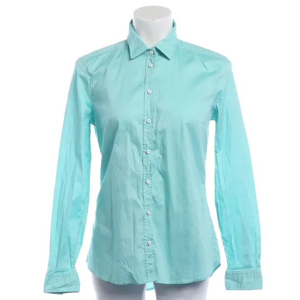 Blouse, in Turquoise, Cotton, Hugo Boss Green