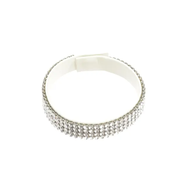 Bracelet, in Beige, Leather, Swarovski
