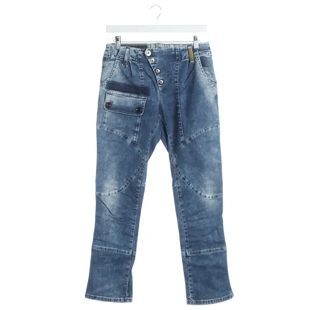 Jeans Straight Fit, in Blau, Baumwolle, High Use