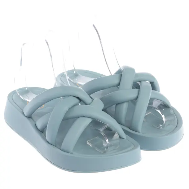 Platform Sandals, in Light Blue, Ash