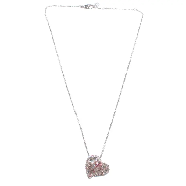 Necklace, in Silver, Metal (metallic, metallized), Swarovski