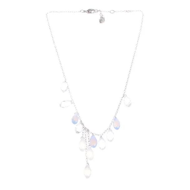 Necklace, in Silver, Metal (metallic, metallized), Swarovski