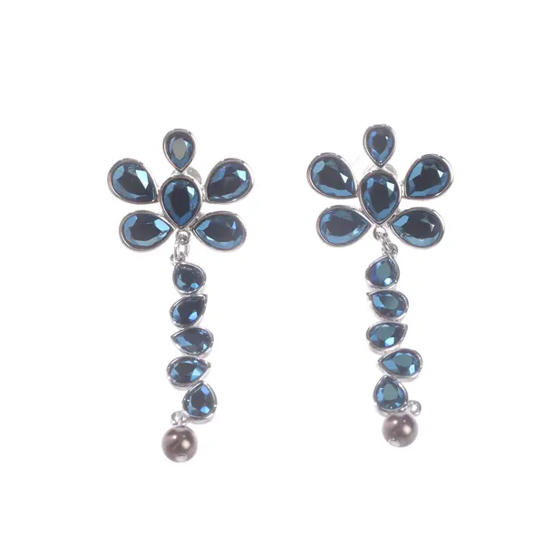 Earrings, in Silver, Metal (metallic, metallized), Swarovski