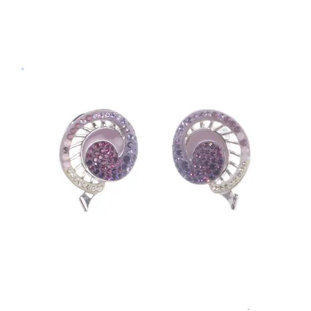 Earrings, in Silver, Metal (metallic, metallized), Swarovski