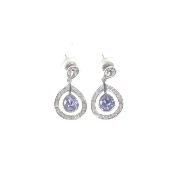 Earrings, in Silver, Metal (metallic, metallized), Swarovski