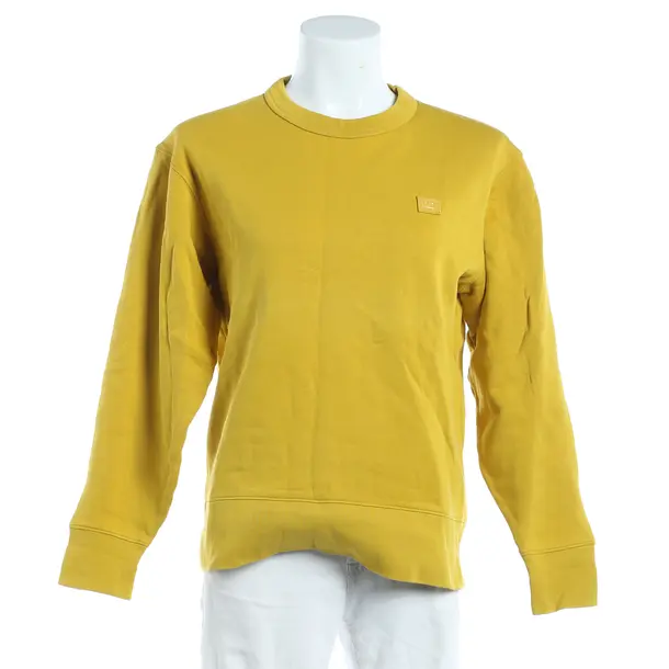 Sweatshirt, in Senfgelb, Baumwolle, Acne Studios