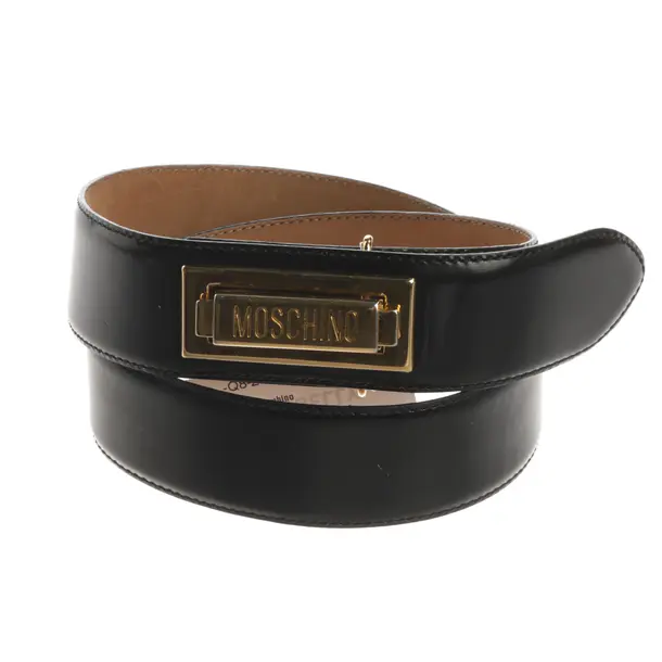 Belt, in Black, Leather, Moschino
