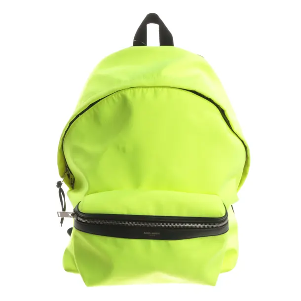Backpack, in Neon Yellow, Polyamide, Saint Laurent