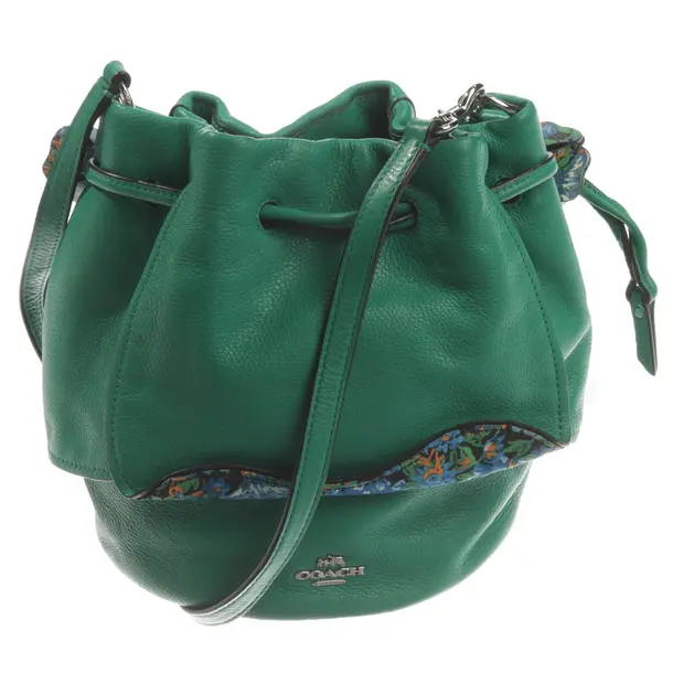 Shoulder Bag, in Green, Leather, Coach