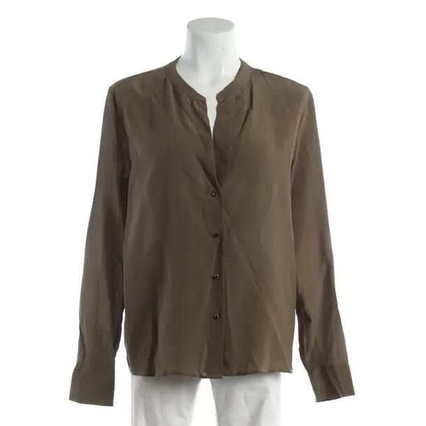 Blouse, in Olive Green, Silk, 0039 Italy