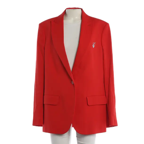 Blazer, in Red, Cotton, Off-White