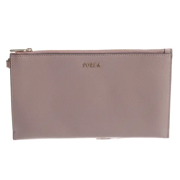 Clutch, in Hellrosa, Leder, Furla