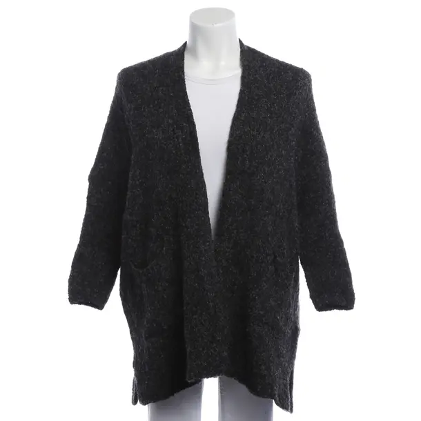 Cardigan, in Dark Gray, Wool, American Vintage
