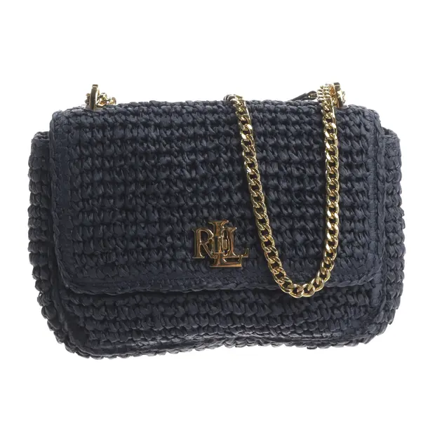 Shoulder Bag, in Navy, Straw, Lauren Ralph Lauren