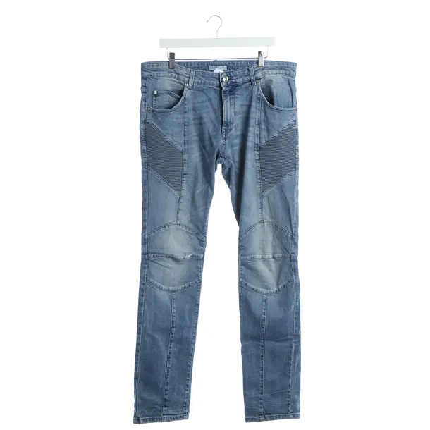Straight Fit Jeans, in Blue, Cotton, Pierre Balmain