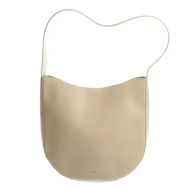 Shoulder Bag, in Beige, Leder, Closed