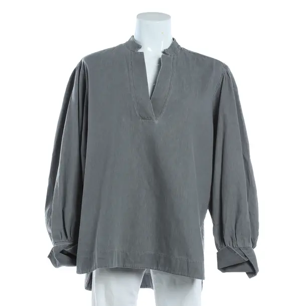 Blouse, in Gray, Cotton, Soluzione