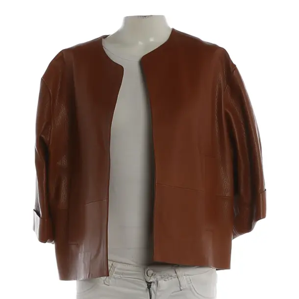 Giacca in pelle, in Marrone, Pelle, Odeeh