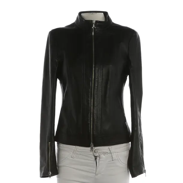 Lederjacke, in Schwarz, Leder, Patrizia Pepe