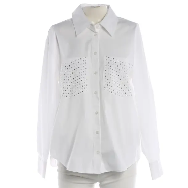 Blouse, in White, Cotton, Steffen Schraut