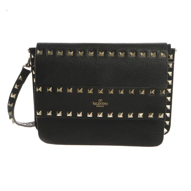 Shoulder Bag, in Black, Leder, Valentino