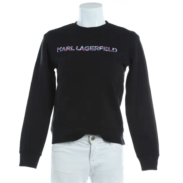 Sweatshirt, in Schwarz, Baumwolle, Karl Lagerfeld