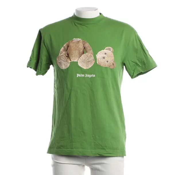 T-Shirt, in Green, Cotton, Palm Angels