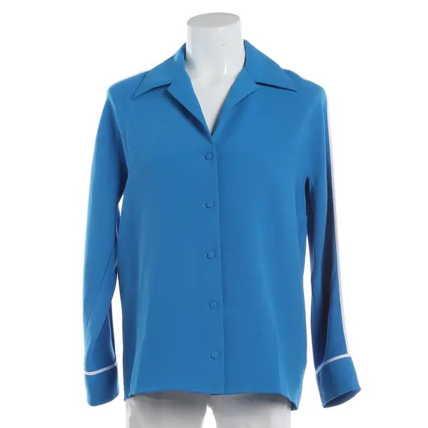 Blouse, in Blue, Polyester, Off-White