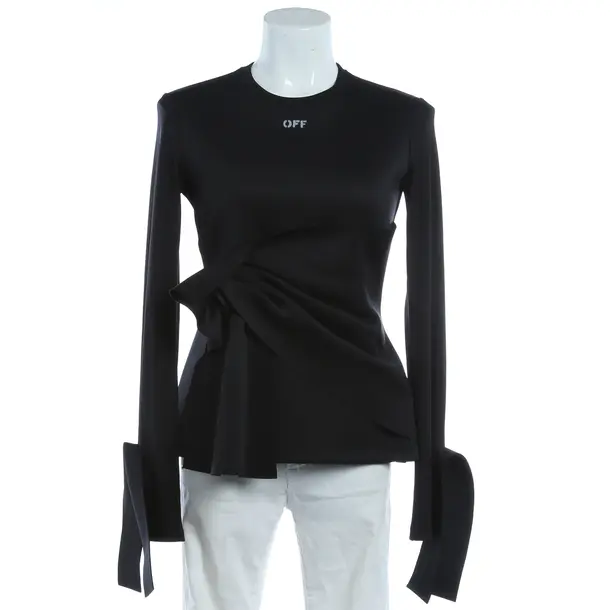 Camicetta, in Nero, Cotone, Bianco sporco