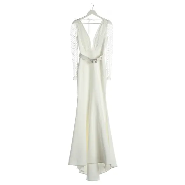 Cocktail Dress in White, Polyester, Rebecca Vallance