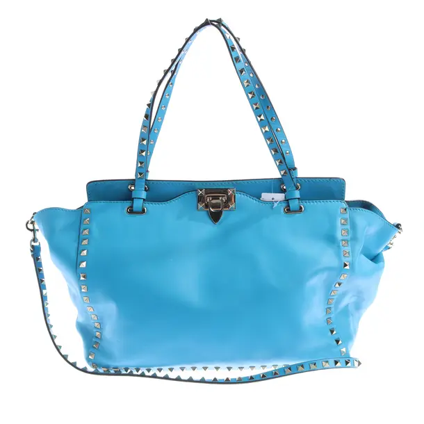 Shoulder Bag in Blue, Leather, Valentino