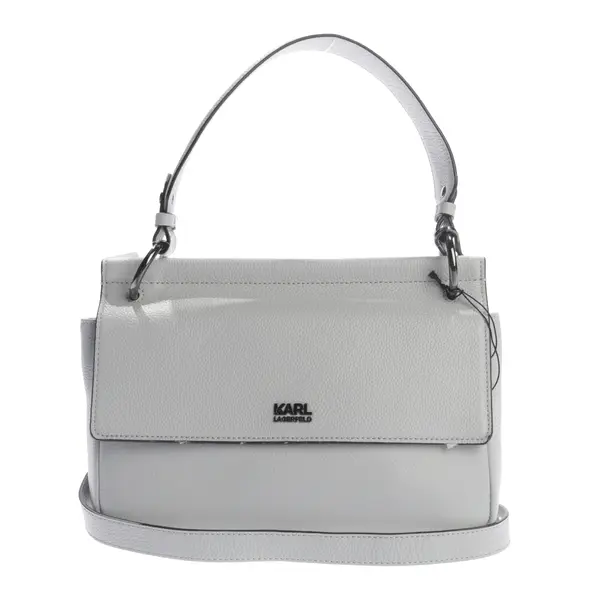 Handbag in Gray, Leather, Karl Lagerfeld