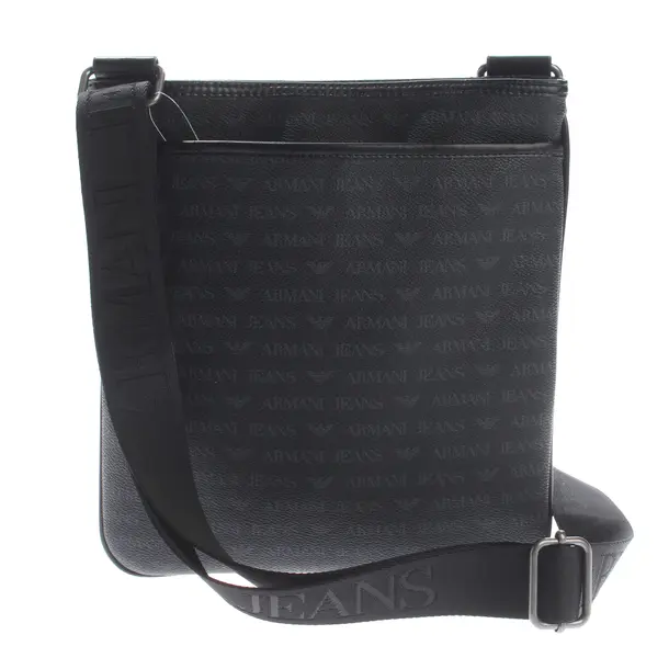 Schultertasche, in Dunkelgrau, Leder, Armani Jeans