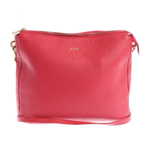 Schultertasche in Rot, Leder, Bogner