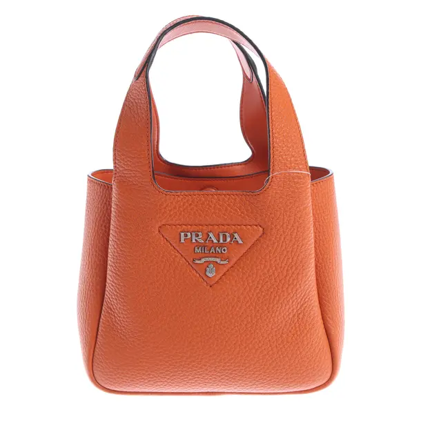 Handbag in Orange, Leather, Prada