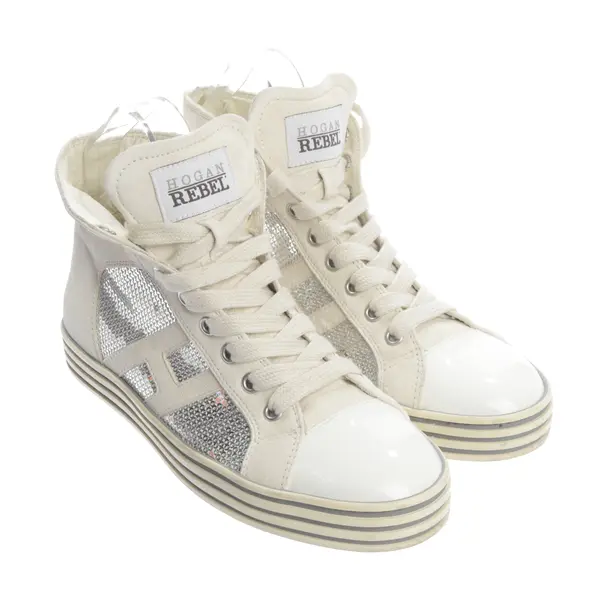 High-Top Sneakers in White, , Hogan