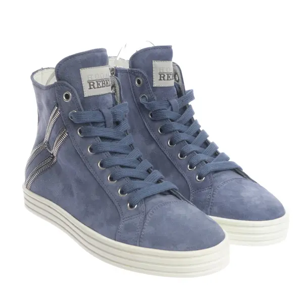 High-Top Sneakers in Blue, , Hogan