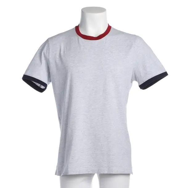 T-Shirt in Grau, Baumwolle, Brunello Cucinelli