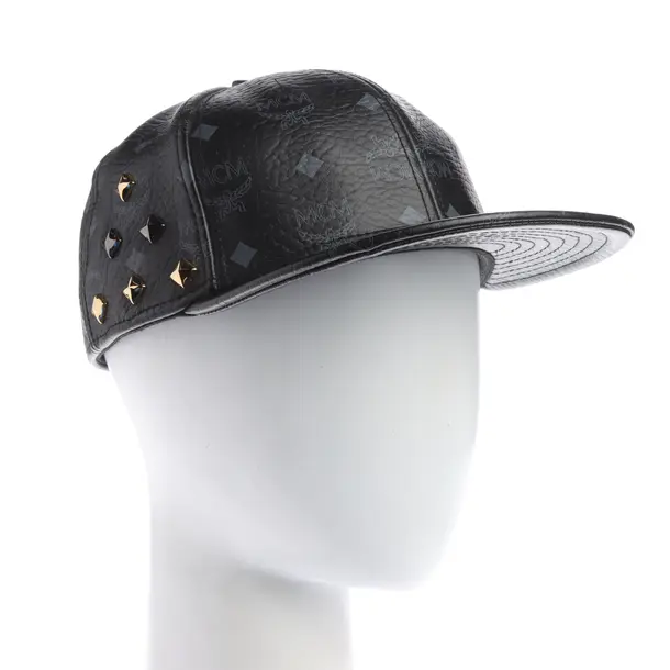 Cap in Black, Leather, MCM