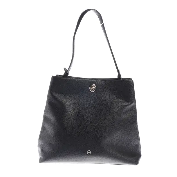 Shoulder Bag in Black, Leather, Aigner