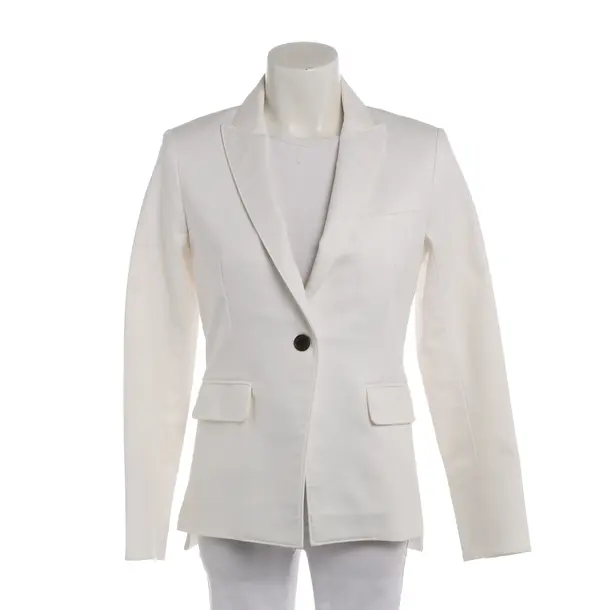 Blazer in White, Cotton, Veronica Beard