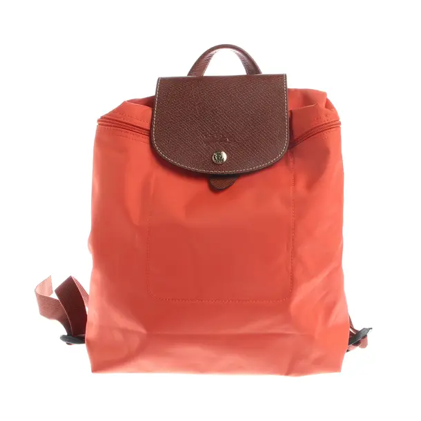 Zaino, in Arancione, Poliuretano, Longchamp