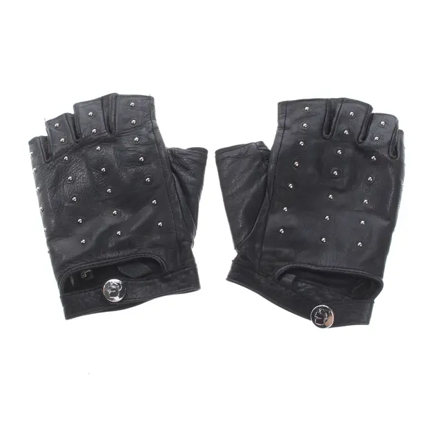 Lederhandschuhe in Schwarz, Leder, Karl Lagerfeld