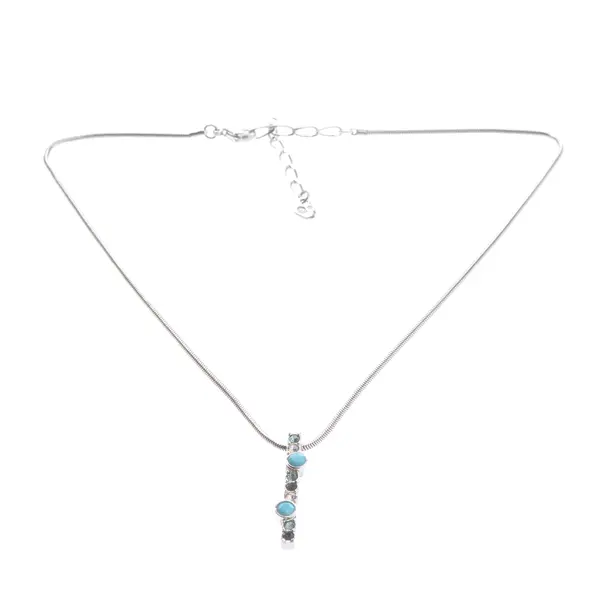 Halskette in Metallic, Metall (metallisch, metallisiert), Swarovski