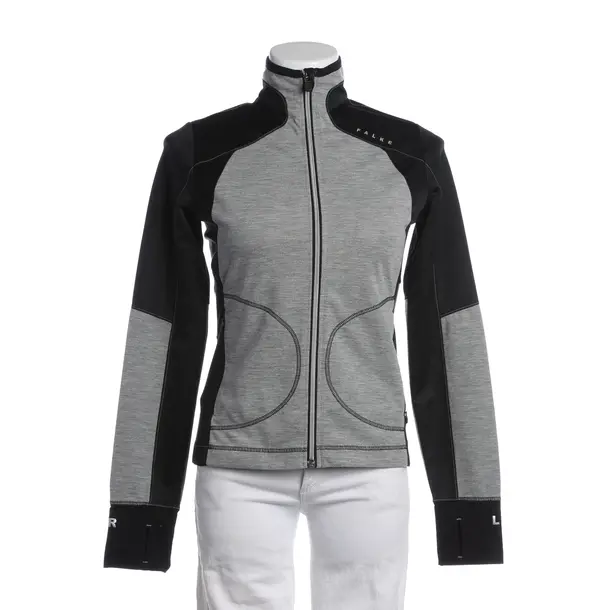 Zip-up Hoodie, in Gray, Polyester, Falke