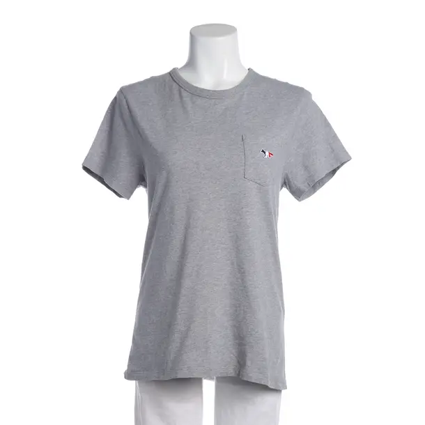 Shirt in Grau, Baumwolle, Maison Kitsuné