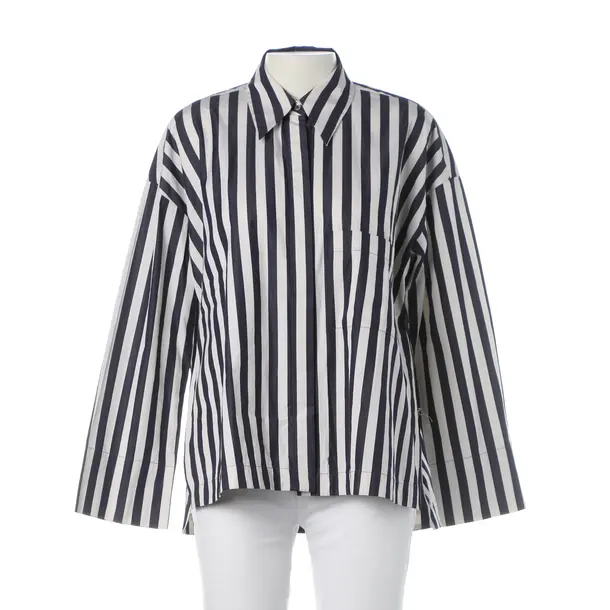 Blouse, in Light Gray, Cotton, Odeeh