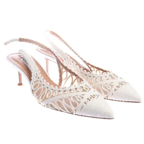 Slingbacks, in White, Aquazzura