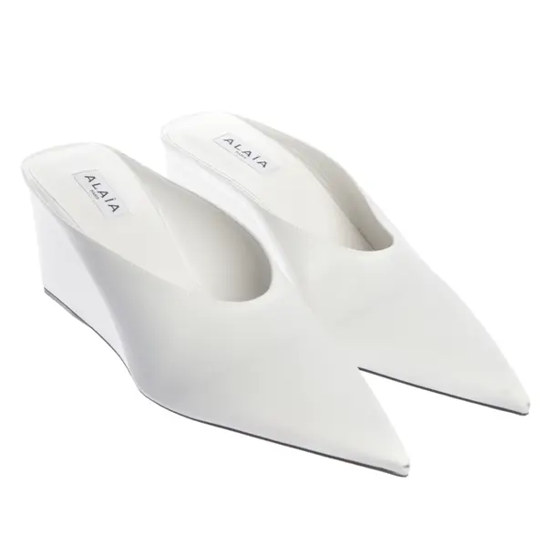 Alaia Hohe Pantoletten EUR 40 Weiß - Weiß - - Pre-Loved Designer Fashion - Alaia Second Hand Designer Shop